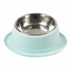 Тарілка-миска для тварин, собак і котів 2в1 з металевим піддоном для їжі та води Блакитний (626)