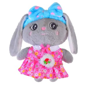 Детская мягкая плюшевая игрушка Кролик Lalafanfan 30 см Серый