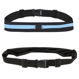 Спортивний пояс для бігу, сумка з двома кишенями на блискавці Go Belt, Блакитний