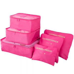 Набір дорожніх органайзерів Secret Pouch із 6 сумочок для подорожей, Рожевий (212)