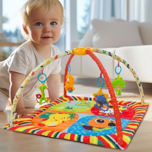 Игровой развивающий коврик с игрушками для младенцев 811 (KL)