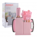 Кухонный набор ножей и аксессуаров Kitchenware Set 20 предметов, Розовый (HA-301)