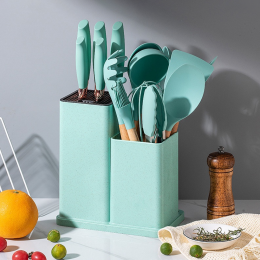 Кухонный набор ножей и аксессуаров Kitchenware Set 20 предметов, Бирюзовый (HA-301)
