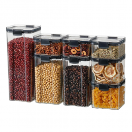Набор контейнеров для хранения сыпучих продуктов Food Storage 8 емкостей с крышками (509)