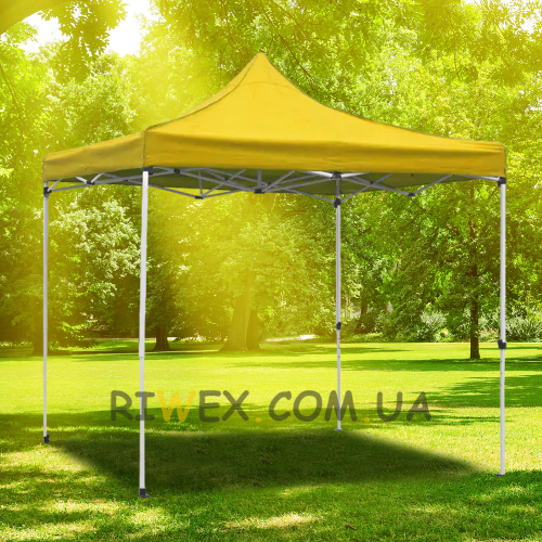 Раздвижной шатер 3*3 м усиленный, белый каркас, Желтый