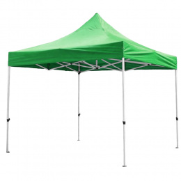 Раздвижной шатер 3*3 м усиленный, белый каркас, Зеленый