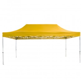 Раздвижной шатер 3*6 м усиленный, белый каркас, Желтый