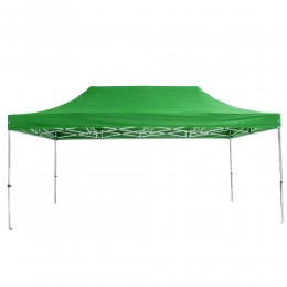 Раздвижной шатер 3*6 м усиленный, белый каркас, Зеленый