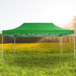 Розсувний шатер 3*6 м посилений, білий каркас, Зелений