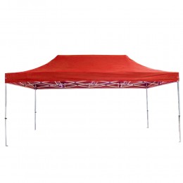 Раздвижной шатер 3*6 м усиленный, белый каркас, Красный