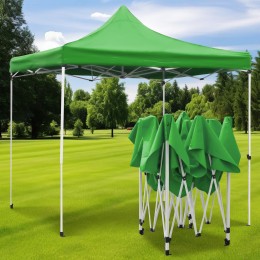 Раздвижная складная портативная палатка-шатер с усиленным каркасом 2х2м Зеленый
