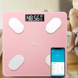 Напольные умные bluetooth фитнес смарт-весы Smart ScaleA1 до 180 кг Розовый (205)