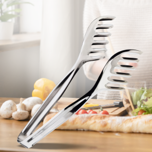 Щипцы кухонные для салата из нержавеющей стали L 24 см (204)