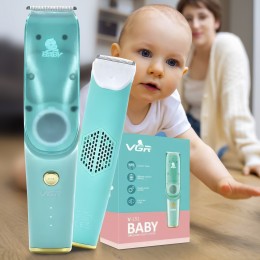 Дитяча безшумна машинка для стрижки волосся VGR 151 Baby Hair Clipper (205)