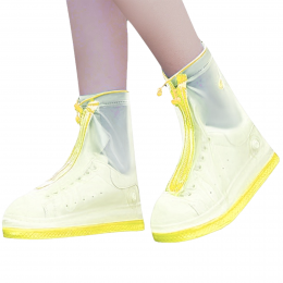 Багаторазові бахіли-чохли Waterproof Shoe Covers на взуття від дощу і бруду, розмір M (37-38), Жовтий (205)