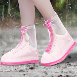 Багаторазові бахіли-чохли Waterproof Shoe Covers на взуття від дощу і бруду, розмір M (37-38), Рожевий (205)