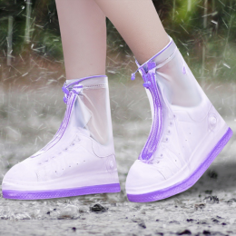Багаторазові бахіли-чохли Waterproof Shoe Covers на взуття від дощу і бруду, розмір M (37-38), Фіолетовий (205)