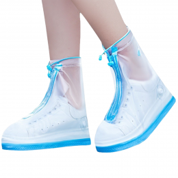 Багаторазові бахіли-чохли Waterproof Shoe Covers на взуття від дощу і бруду, розмір M (37-38), Блакитний (205)
