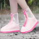 Многоразовые бахилы-чехлы Waterproof Shoe Covers на обувь от дождя и грязи, размер L (39-40), Розовый (205)