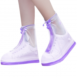 Багаторазові бахіли-чохли Waterproof Shoe Covers на взуття від дощу і бруду, розмір L (39-40), Фіолетовий (205)