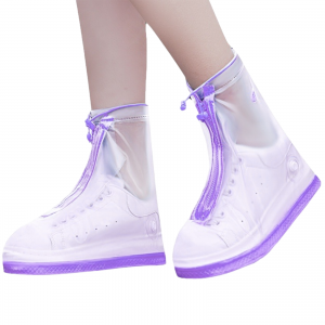 Многоразовые бахилы-чехлы Waterproof Shoe Covers на обувь от дождя и грязи, размер XL (40-41), Фиолетовый (205)