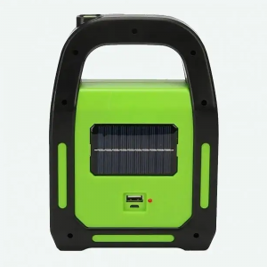 Аккумуляторный фонарь HB-9708A-2 солнечная панель, функция Power Bank, Зеленый