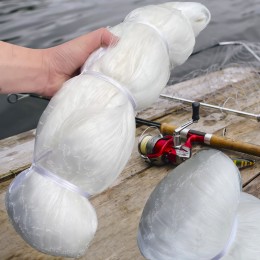 Сетеполотно кукла для ловли рыбы ячейка 45 мм толщина нити 0,2 мм Белый (КР)