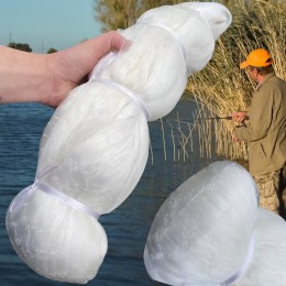 Сетеполотно кукла для ловли рыбы ячейка 42 мм толщина нити 0,15 мм Белый (КР)