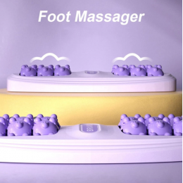 Универсальный портативный роликовый магнитный массажер для стоп с магнитными шариками для снятия стресса и усталости 2в1 Cat Claw Style Foot Massager Фиолетовый (205)