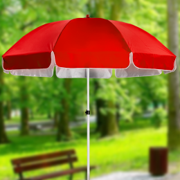 Торговый зонт RAINBERG RB-9308, 2.5 м, 10 спиц, Красный