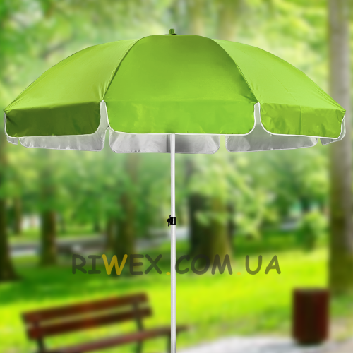 Торгова парасолька RAINBERG RB-9308, 2.5 м, 10 спиць, Салатовий