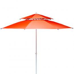 Торгова парасолька посилена 2.5 м з подвійним клапаном 8 шпиць "Антивітер", Червоний