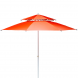 Торгова парасолька посилена 2.5 м з подвійним клапаном 8 шпиць "Антивітер", Червоний