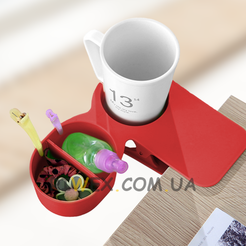 Підсклянник на прищіпці Clip On Table Cup Holder, Червоний (509)