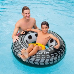 Дитячий надувний круг для плавання Intex 59252 "Шина" 91 см (AT)