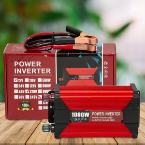 Инвертор 07-1 преобразователь напряжения 12V-220V (1000W) (LUX) красный Инвертор 07-1 преобразователь напряжения 12V-220V (1000W) (LUX) красный