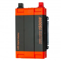 Инвертор 06-7(6904) преобразователь напряжения Pure Sine Wave Inverter 12V-220V 1500W (LUX) оранжевый