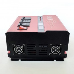 Інвертор 06-3 перетворювач напруги 12V-220V (3000W) (LUX) червоний 