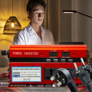 Инвертор 06-1 преобразователь напряжения Power Invertor 12V-220V 1600W (LUX) красний 