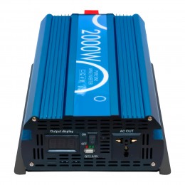 Інвертор 06-11 перетворювач напруги Pure Sine Wave Inverter 12V-220V 2000W (LUX) блакитний