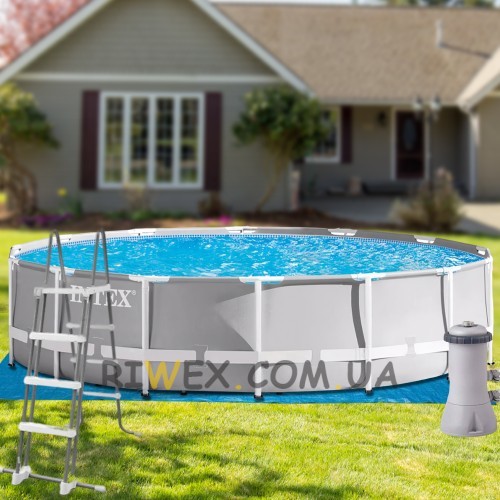 Круглий каркасний басейн Intex 26720 Prism Frame Pool, 427 x 107 см (AT)