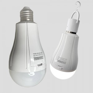 Потужна аварійна акумуляторна лампа LED ZIARMAL ZR-777 20W  E27 з 2 акумуляторами 18650 (з гачком)