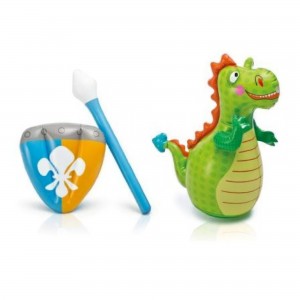 Надувний дитячий ігровий центр-басейн з іграшками Intex 57138 "Замок" на 178 літрів 