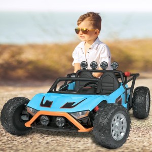 Детский электромобиль Багги двухместный (2 мотора по 120W, аккумулятор. 12V10AH) JS3168, Синий (AT)
