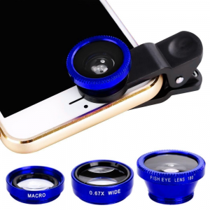 Линза для камеры телефона Fish Eye LENS Y-12, Синий (206)