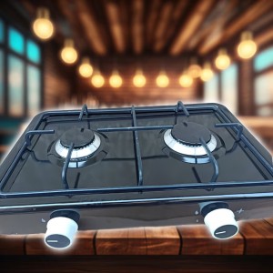 Настільна газова плита на 2 конфорки 