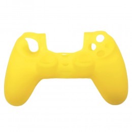 Силиконовый чехол на геймпад DualShock PS4 однотонный, Желтый (206)