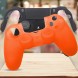 Силиконовый чехол на геймпад DualShock PS4 однотонный, Оранжевый (206)