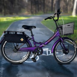 Електровелосипед з колесами діаметром 24 дюймів і кошиком "SMART" 36 вольт 10 ампер 350 Вт 