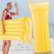 Пляжний надувний нейлоновий матрац із підголівником для плавання 59717 Жовтий